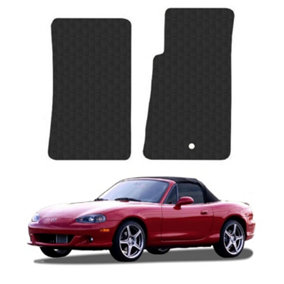 Car Mats for Mazda MX-5 (1997-2006) Tailored Fit Rubber Floor Set Heavy-Duty 2pc