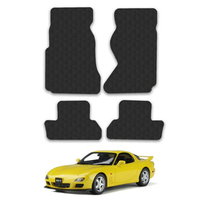 Car Mats for Mazda RX7 (1992-2002) Tailored Fit Rubber Floor Set Heavy-Duty 4pcs