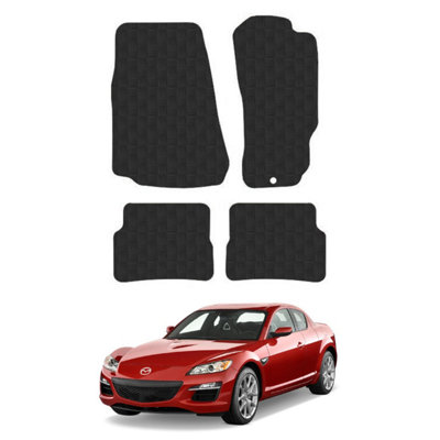 Car Mats for Mazda RX8 (2003-2012) Tailored Fit Rubber Floor Set Heavy-Duty 4pcs