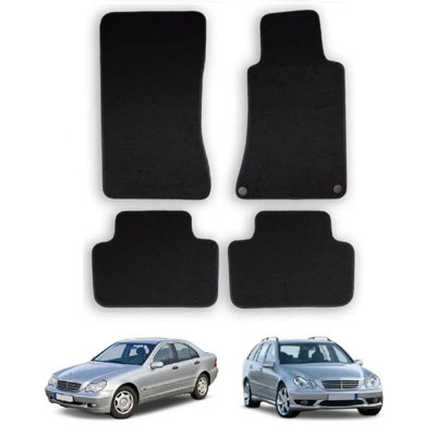 Car Mats for Mercedes C-Class (2000-2007)  Saloon/Estate Tailored Carpet Set