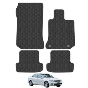 Car Mats for Mercedes C-Class (2007-2015)  Manual   Saloon/Estate  Rubber Set