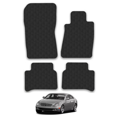 Car Mats for Mercedes CLS (2005-2011)  C219  Tailored Fit Rubber Floor Set 4pcs