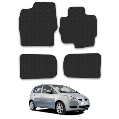 Car Mats for Mitsubishi Colt (2004-2009) Tailored Fit Rubber Floor Set 4 Pieces