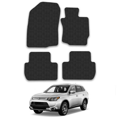 Car Mats for Mitsubishi Outlander (2013-2021) Tailored Fit Rubber Floor Set 4pcs