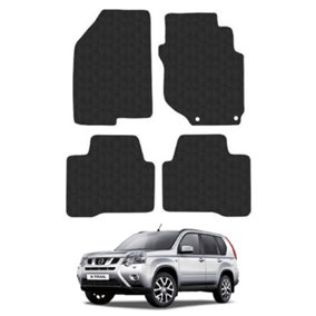 Car Mats for Nissan X Trail (2001-2007) Tailored Fit Rubber Floor Set Heavy-Duty