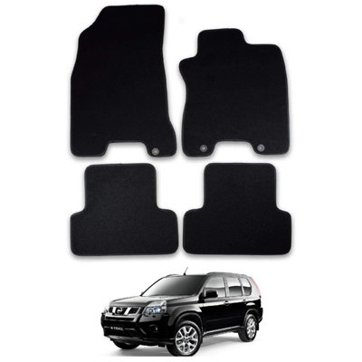 Car Mats for Nissan X-Trail (2007-2014) Tailored Fit Carpet Floor Set Anti-Slip