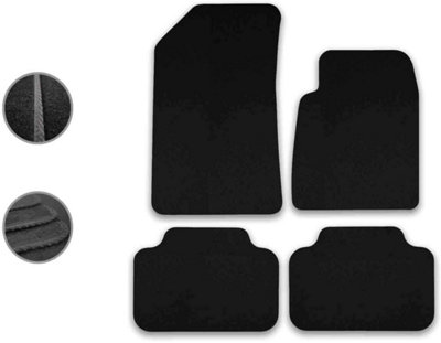 Car Mats for Peugeot 407 (2004-2011) Tailored Fit Carpet Floor Set Anti-Slip 4pc