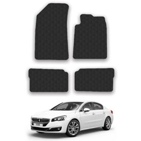 Car Mats for Peugeot 508 (2011-2019) Tailored Fit Rubber Floor Set Heavy-Duty