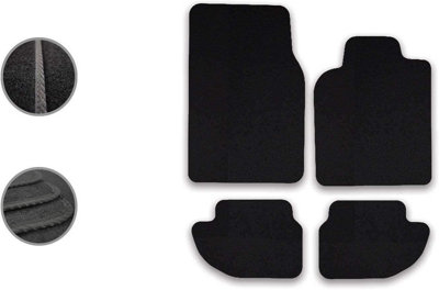 Car Mats for Porsche 924 (1976-1988) Tailored Fit Carpet Floor Set Anti-Slip 4pc