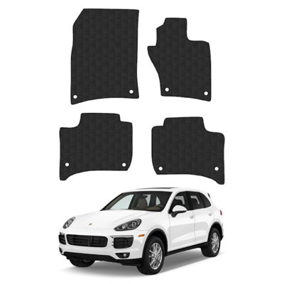 Car Mats for Porsche Cayenne (2010-2018) Tailored Fit Rubber Floor Set 4 Pieces