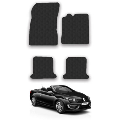 Car Mats for Renault Megane CC (2008-2016) Tailored Fit Rubber Floor Set 4pcs