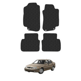 Car Mats for Saab 9-5 (1997-2002) Tailored Fit Rubber Floor Set Heavy-Duty 4pcs