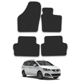 Car Mats For Seat Alhambra 2011-20  5 Seats  Tailored Fit Black Rubber Set 4pcs