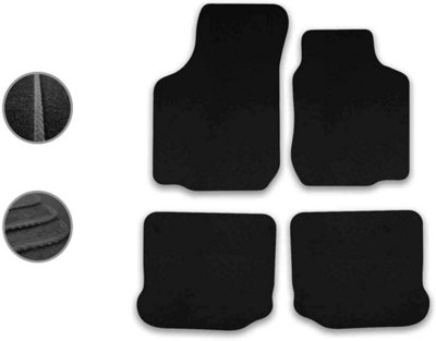 Car Mats for Seat Leon (2002-2005) Tailored Fit Carpet Floor Set Anti-Slip 4pcs