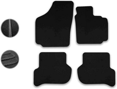 Car Mats for Seat Toledo (2005-2012) Tailored Fit Carpet Floor Set Anti-Slip 4pc