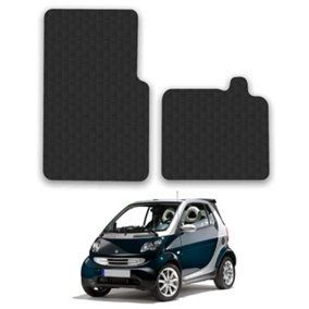 Car Mats for Smart ForTwo (1998-2007) Tailored Fit Rubber Floor Set Heavy-Duty