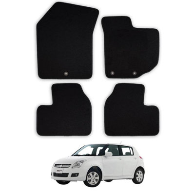 Car Mats for Suzuki Swift (2005-2010) Tailored Fit Carpet Floor Set Anti-Slip