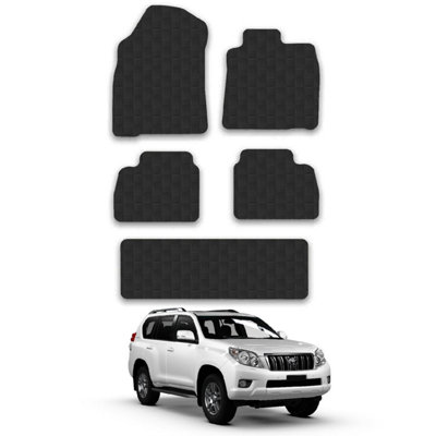 Car Mats for Toyota Land Cruiser (2010-2012)  V8  Tailored Fit Rubber Floor Set