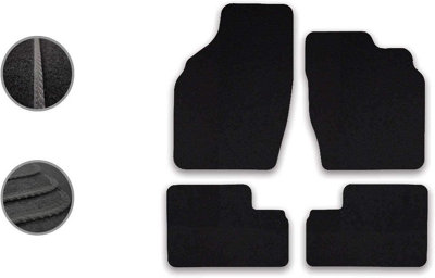 Car Mats for Vauxhall Agila (2000-2007) Tailored Fit Carpet Floor Set Anti-Slip