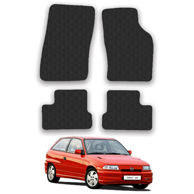 Car Mats for Vauxhall Astra F (1991-1998) Tailored Fit Rubber Floor Set 4pcs