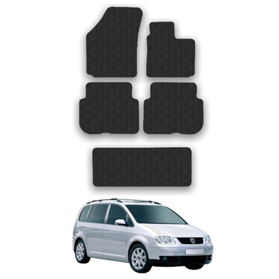 Car Mats for Volkswagen Touran (2003-2007) Tailored Fit Rubber Floor Set Heavy-Duty 5pcs