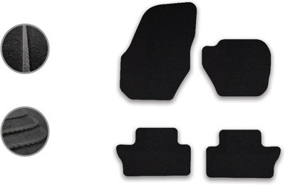 Car Mats For Volvo S60 2010-18  Automatic Tailored Black Carpet Floor Set 4pcs