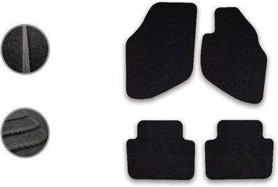 Car Mats for Volvo S80 (1998-2006) Tailored Fit Carpet Floor Set Anti-Slip 4pcs