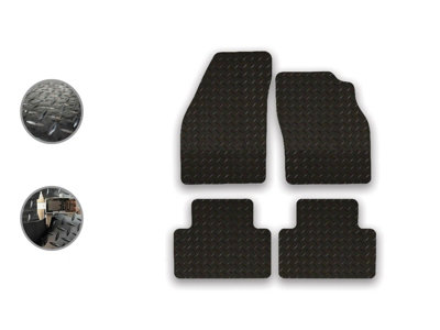 Car Mats for Volvo V40 (2004-2012) Tailored Fit Rubber Floor Set Heavy-Duty 4pcs