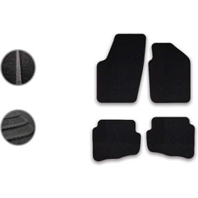 Car Mats for VW Fox (2006-2012) Tailored Fit Carpet Floor Set Anti-Slip 4 Pieces