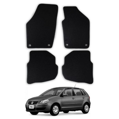 Car Mats for VW Polo (2004-2009) Tailored Fit Carpet Floor Set Anti-Slip 4pcs