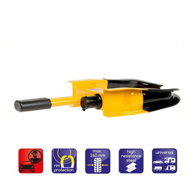 Car Motorhome Trailer Wheel Clamp Extendable Heavy Duty 3 Keys  A306010