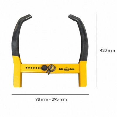 Car Motorhome Trailer Wheel Clamp Power Block XL Large Heavy Duty 3 Keys 306100