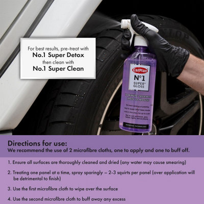 Car Paint No Wax Polish Gloss Spray Sealant Valeting Smooth Finish 600ml x12 - 6