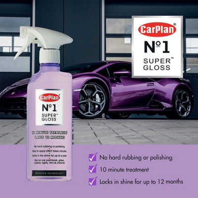 Car Paint No Wax Polish Gloss Valeting Spray Sealant Smooth Finish 600ml