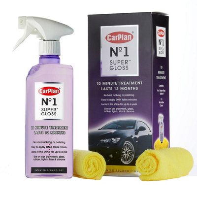 Car Paint No Wax Polish Gloss Valeting Spray Sealant with Microfibre Cloth x12 - 7