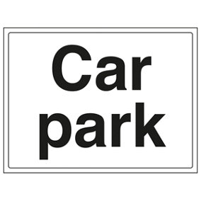 Car Park General Parking Area Sign - Rigid Plastic - 300x200mm (x3)