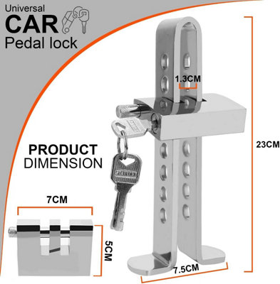 Car Pedal Brake Clutch Lock Adjustable 9 Holes Car Security Device ...