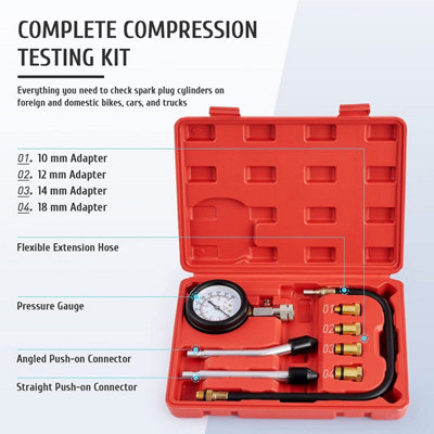 Petrol Gas Engine Cylinder Pressure Gauge Kit BTSHUB Petrol Engine ...