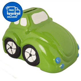 Car Piggy Bank Money Jar Green Money Box by Laeto House & Home - INCLUDING FREE DELIVERY