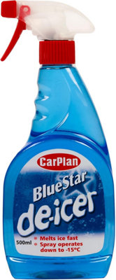 Car Plan De-icer Trigger Spray 500ml x 2 with 3-in-1 Ice Squeegee ...