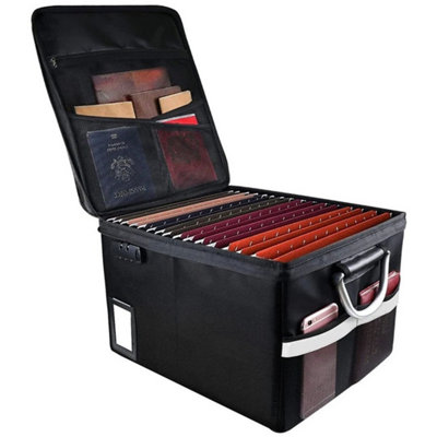 Car Portable File A4 Office Expanding Box Folder Document Organiser Aid ...