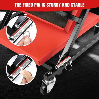 Car Rolling Folding Creeper Seat Mechanics Creeper Trolley Padded Stool ...