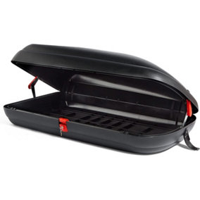 Car Roof Box 320 litre Hard Top Carbon Fibre Effect Ideal for Camping Travel Luggage