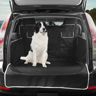 Car Seat & Boot Protector Black Non-Slip Waterproof Protection for Dog Pet Blanket with Side Protection