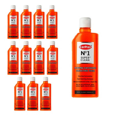 Car Shampoo Foam Wash PH Neutral Pre Treatment CarPlan No1 Super Clean 600ml x12
