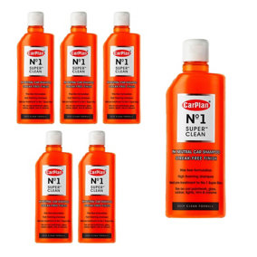 Car Shampoo Foam Wash PH Neutral Pre Treatment CarPlan Super Clean No1 600ml x6
