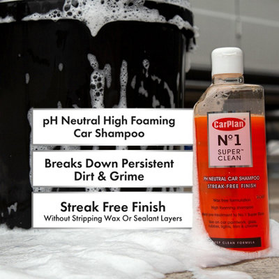 Car Shampoo Foam Wash PH Neutral Pre Treatment CarPlan Super Clean No1 600ml - 4