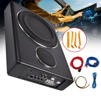 Car Subwoofer Active Underseat Bass Box Audio Sub Speaker