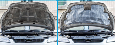 Car Under Bonnet Insulation, High-Performance Soundproofing, 10mm ...