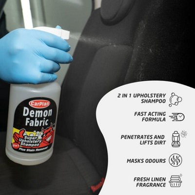 Car Valet Rinse Bucket Kit Carplan Demon Shine Foam Fabric Glass Clean - 6